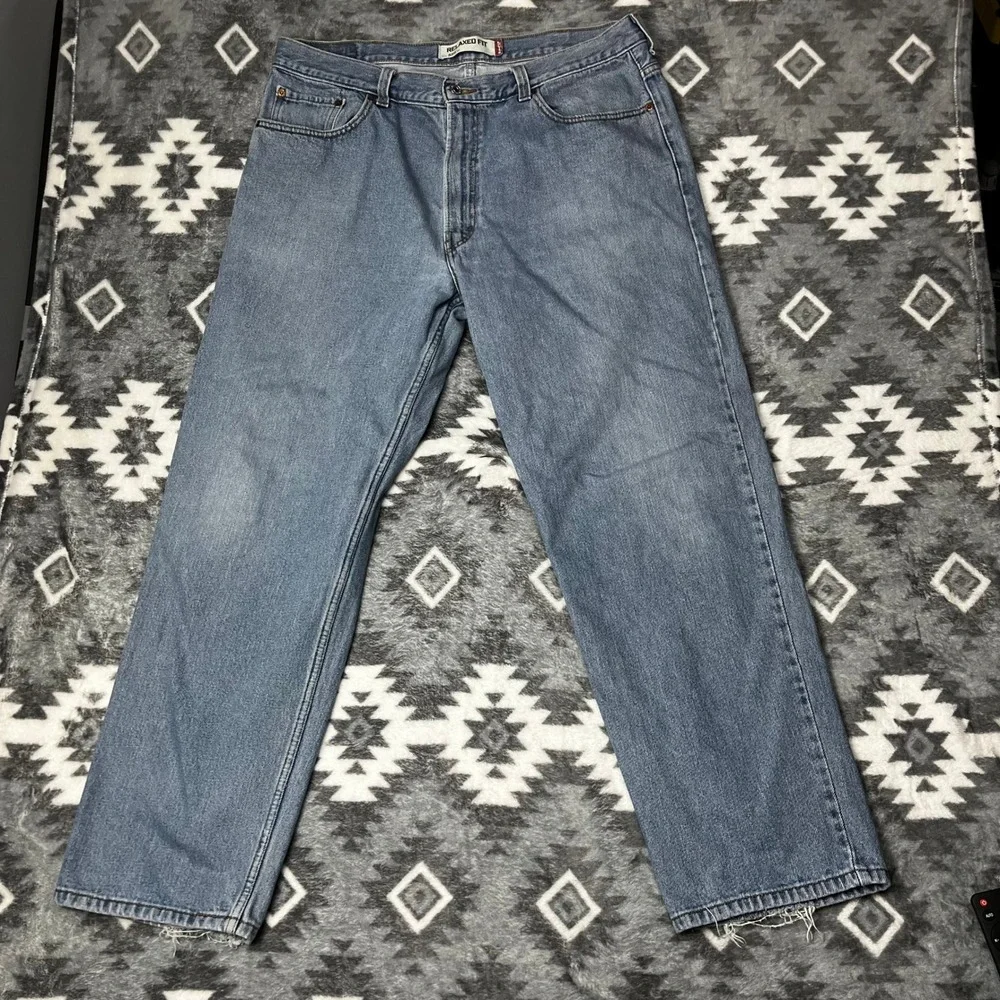 VTG Y2K Levis 550 Relaxed Fit Jeans Mens 40x32 Med Wash Blue Denim Tapered Leg